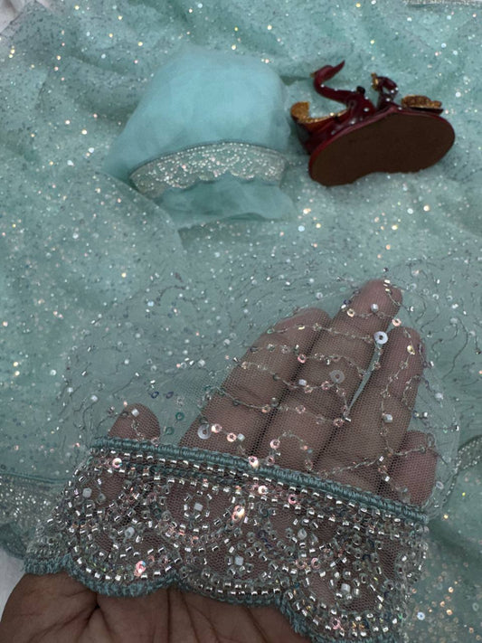 NEW EXCLUSIVE DESIGNER BEADS AND SEQUINS SAREE