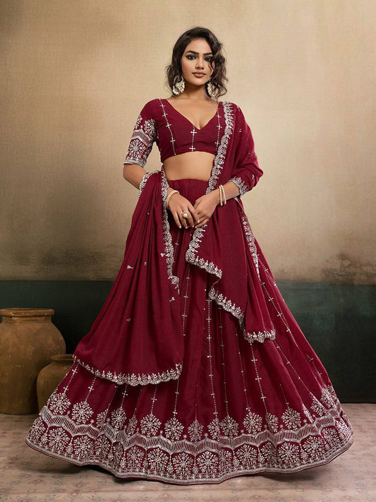 Star Georgette Embroidery Work Lehenga Choli
