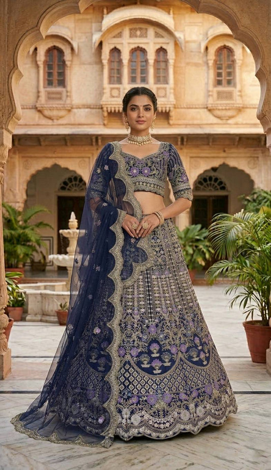 Launching 4 meter flared Coding Sequins Cut Work Lehenga