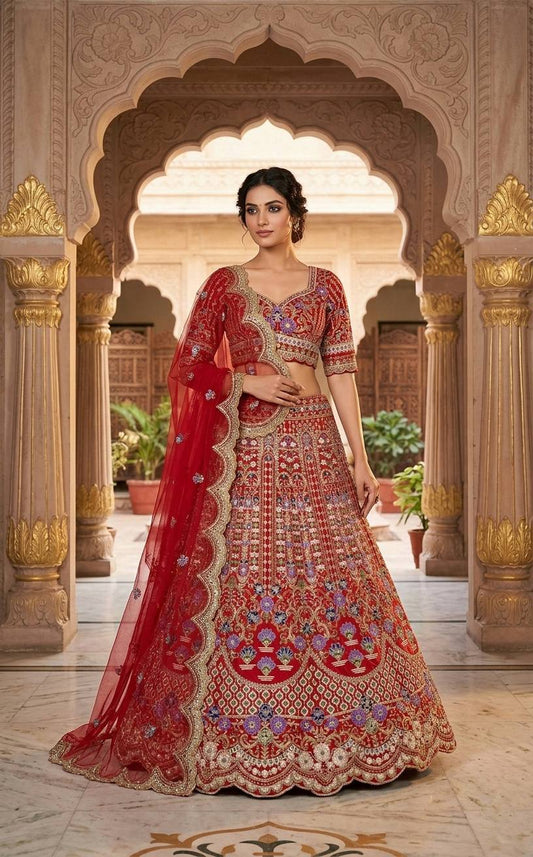 Launching 4 meter flared Coding Sequins Cut Work Lehenga