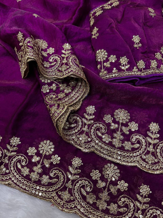 Soft Two tone Space Silk Saree