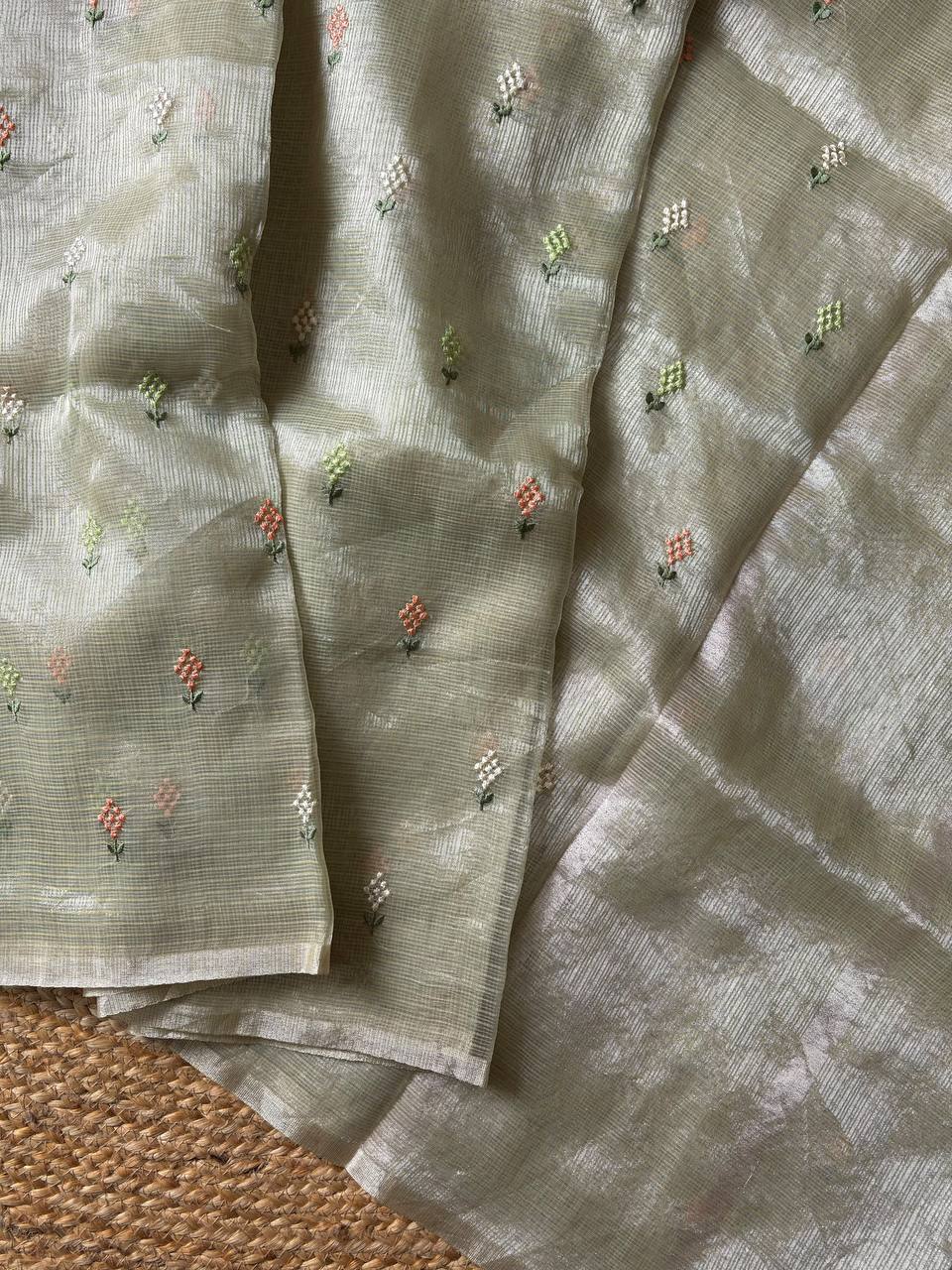 Superb Soft Kota doriya fabric with zari chex fabric saree