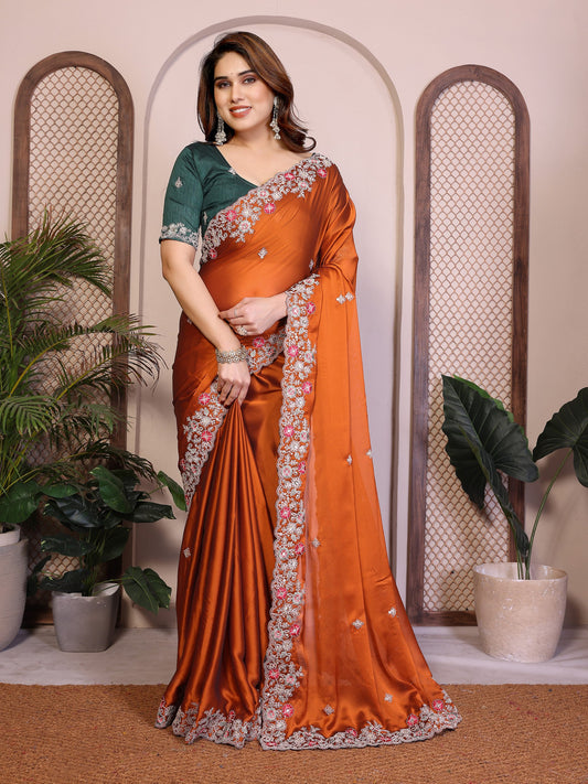 Party Wear Soft Rangoli Silk Saree