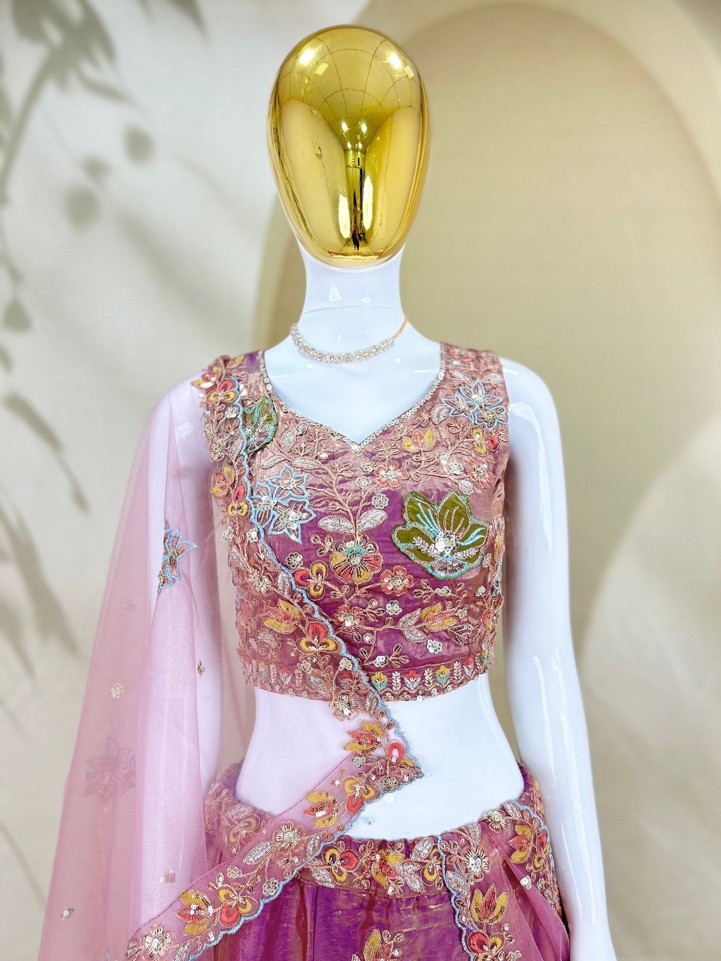 Fandy Zari Sequence & Embroidery Choli