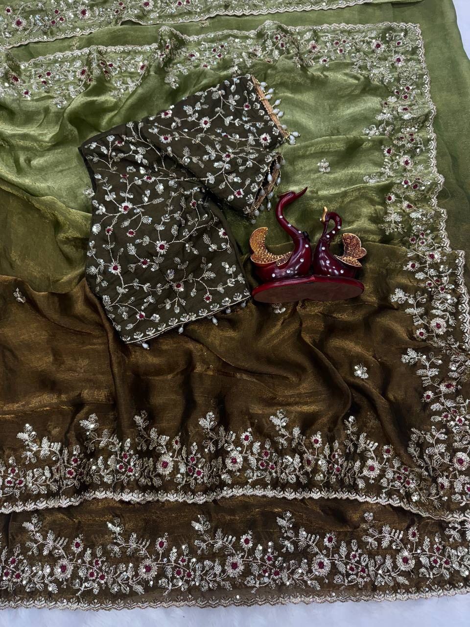 Shaded color in soft Frendy Chiffon Saree