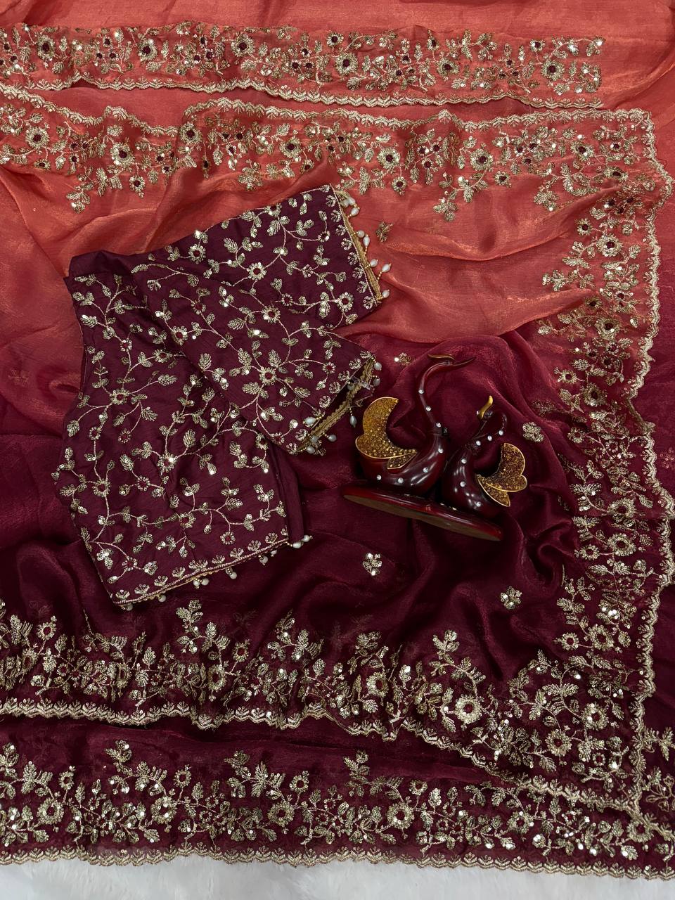 Shaded color in soft Frendy Chiffon Saree