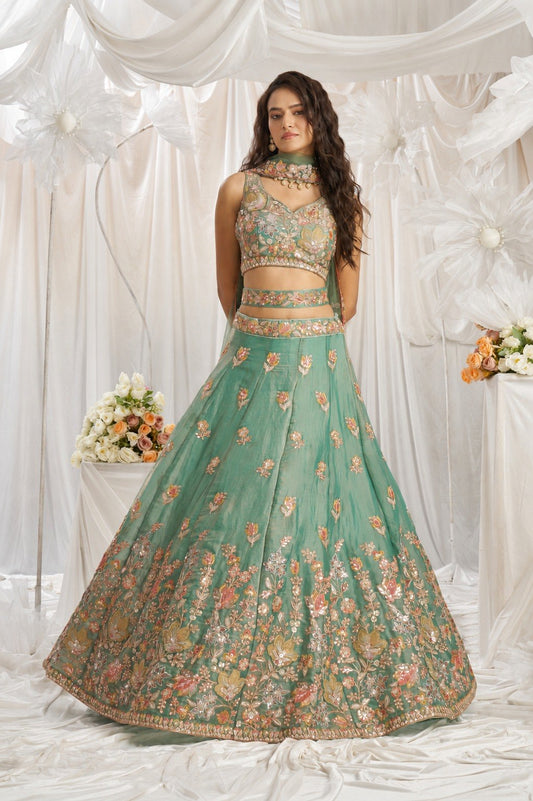 Fandy Zari Sequence & Embroidery Choli