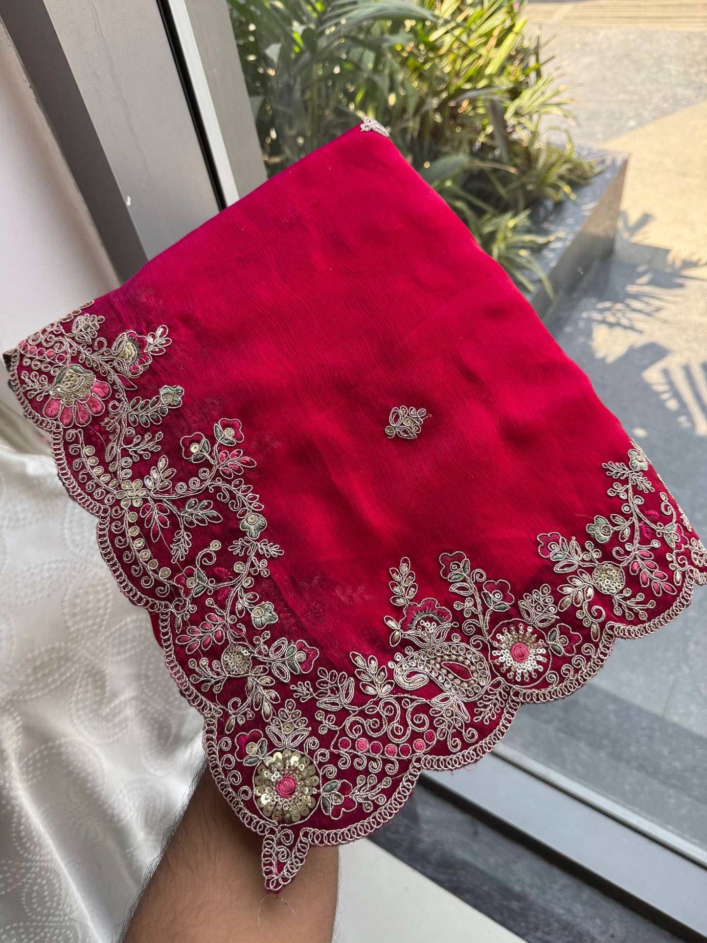 Party Wear Soft Fendy Chiffon silk Saree