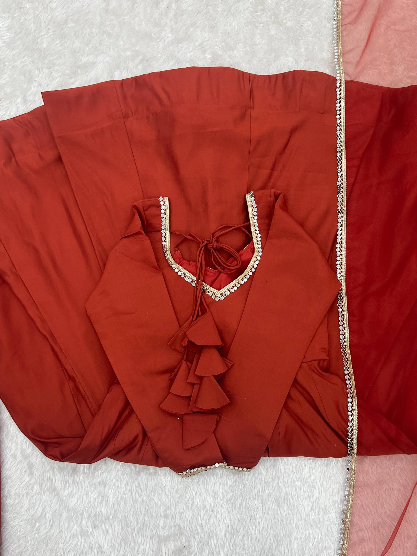 PURE ROMANSILK CHANDERI FABRIC FULLY FLARE ANARKALI