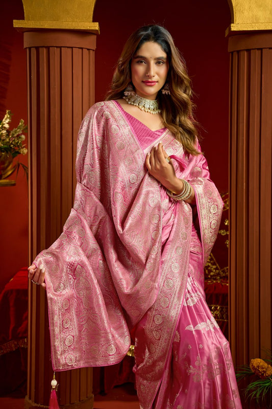 Elegant Collection Crafted in Luxurious Satin Silk Saree