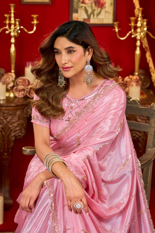 Elevate your Festival And Party Wardrobe With this Exclusive Prada Silk Saree