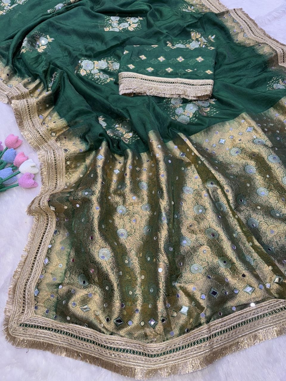 Soft Banarasi Jaquard Silk Saree