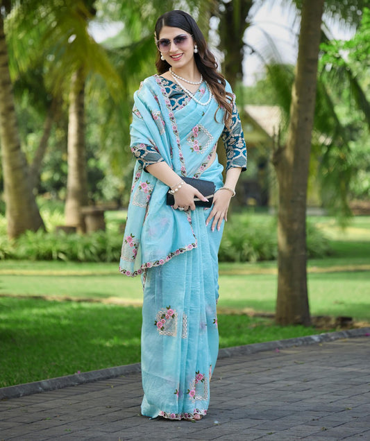 Pure Gold Crush Silk Saree