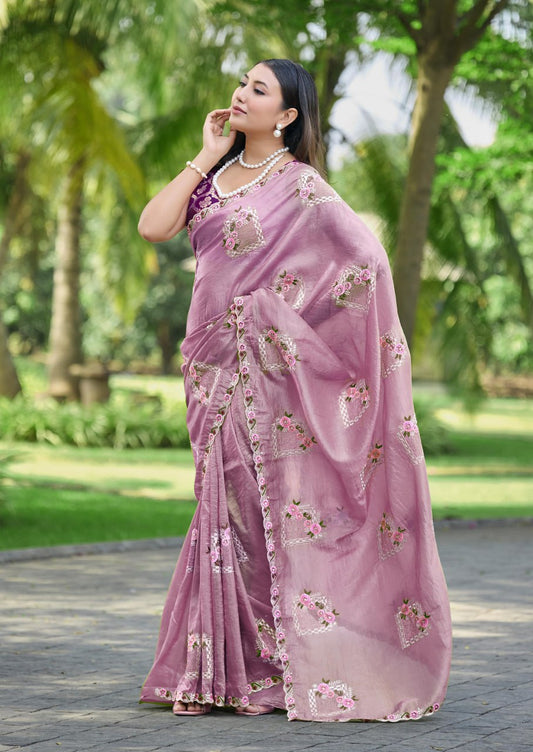Pure Gold Crush Silk Saree