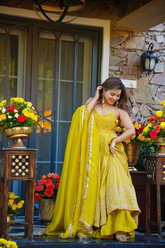 PREMIUM READYMADE ANARKALI SUIT SET (3 PCS)