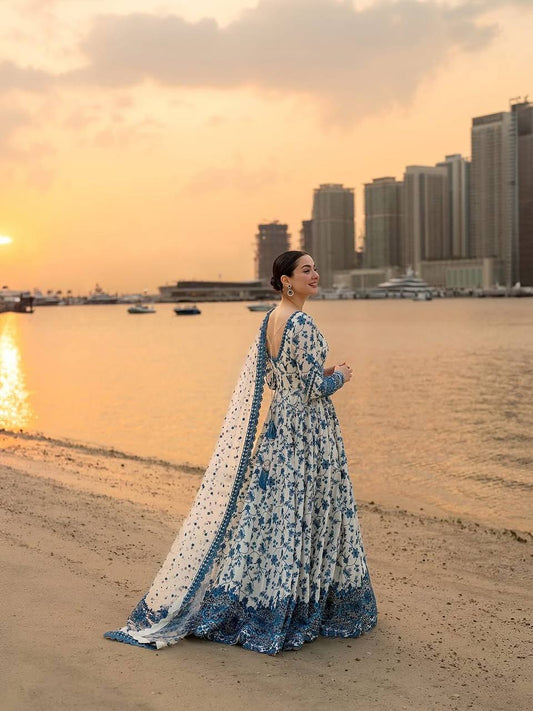 Launching New Party Wear Look Heavy Faux Georgette Gown