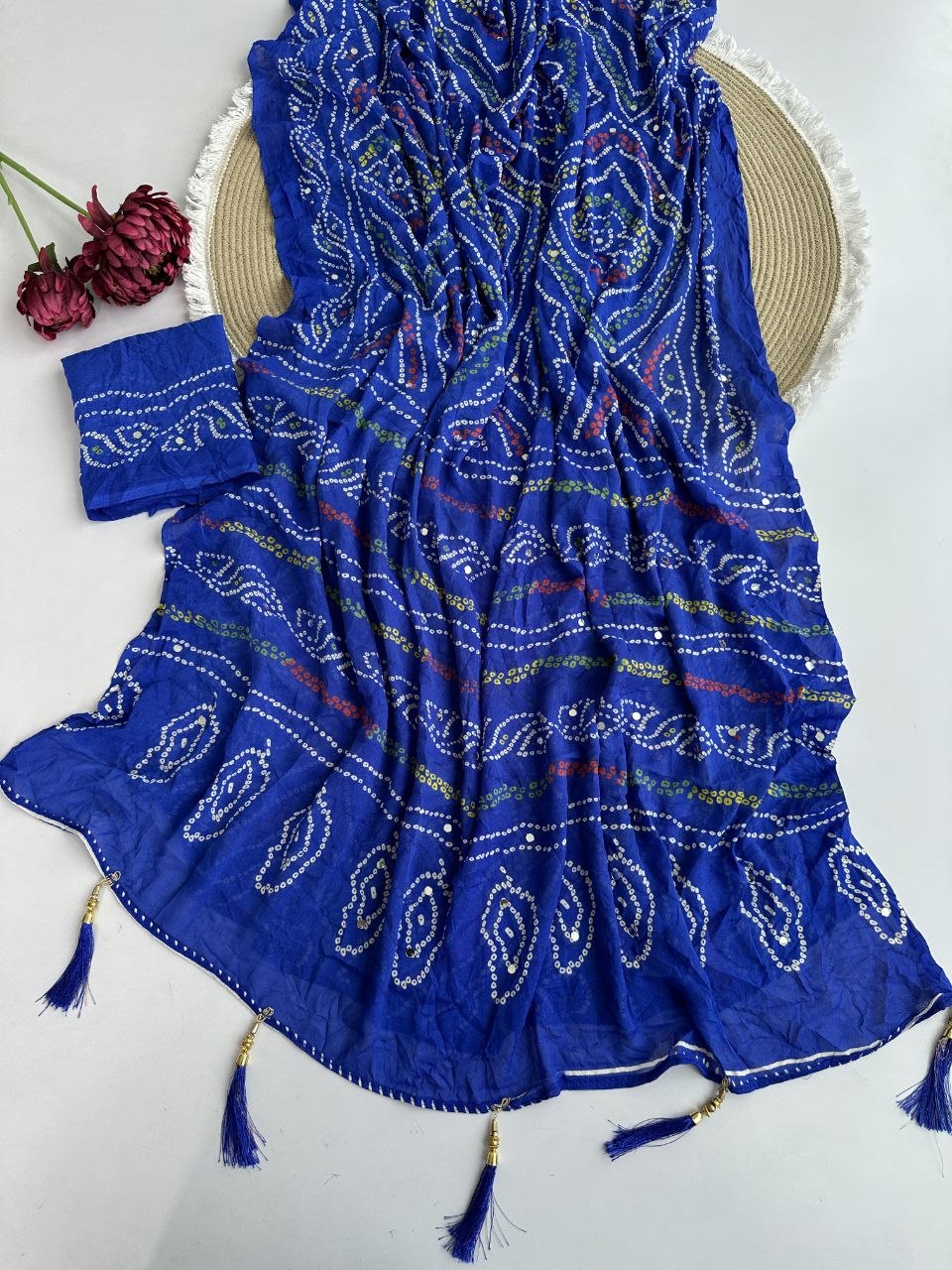 Beautiful Tessels Attached in pallu Side Saree