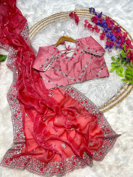 Suche jemanden für einen schönen Sari in der gleichen Farbe