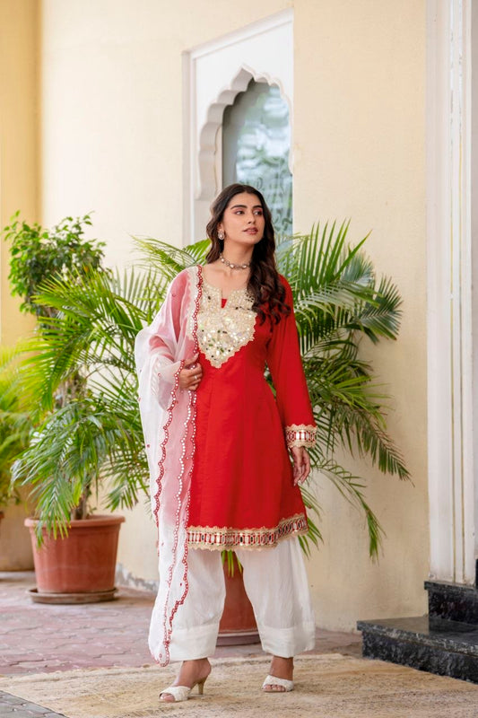 Presenting New Ready Made Kurti Pant Dupatta Collection