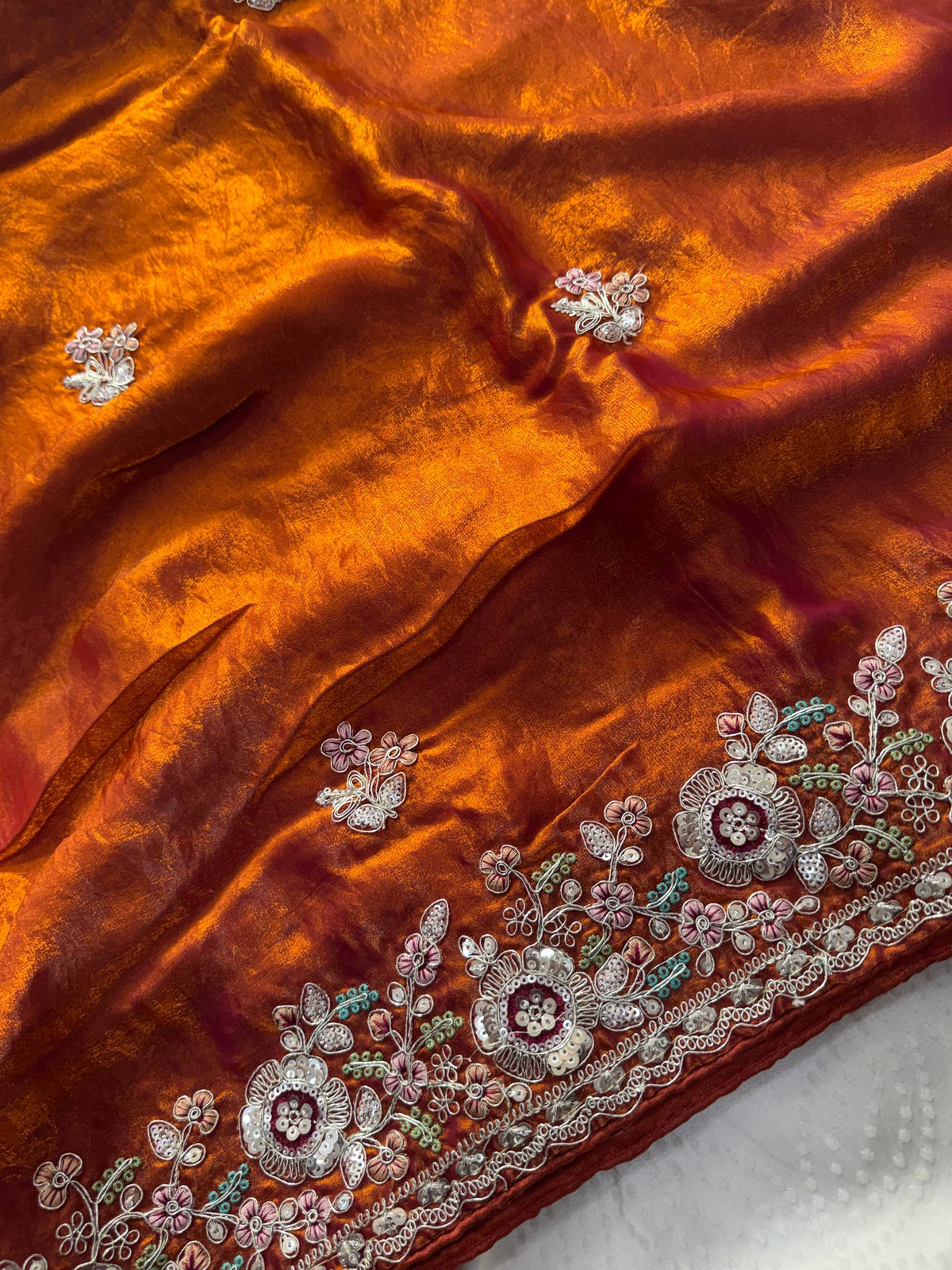 Designer Party Wear Pure Soft Tissue Silk Saree