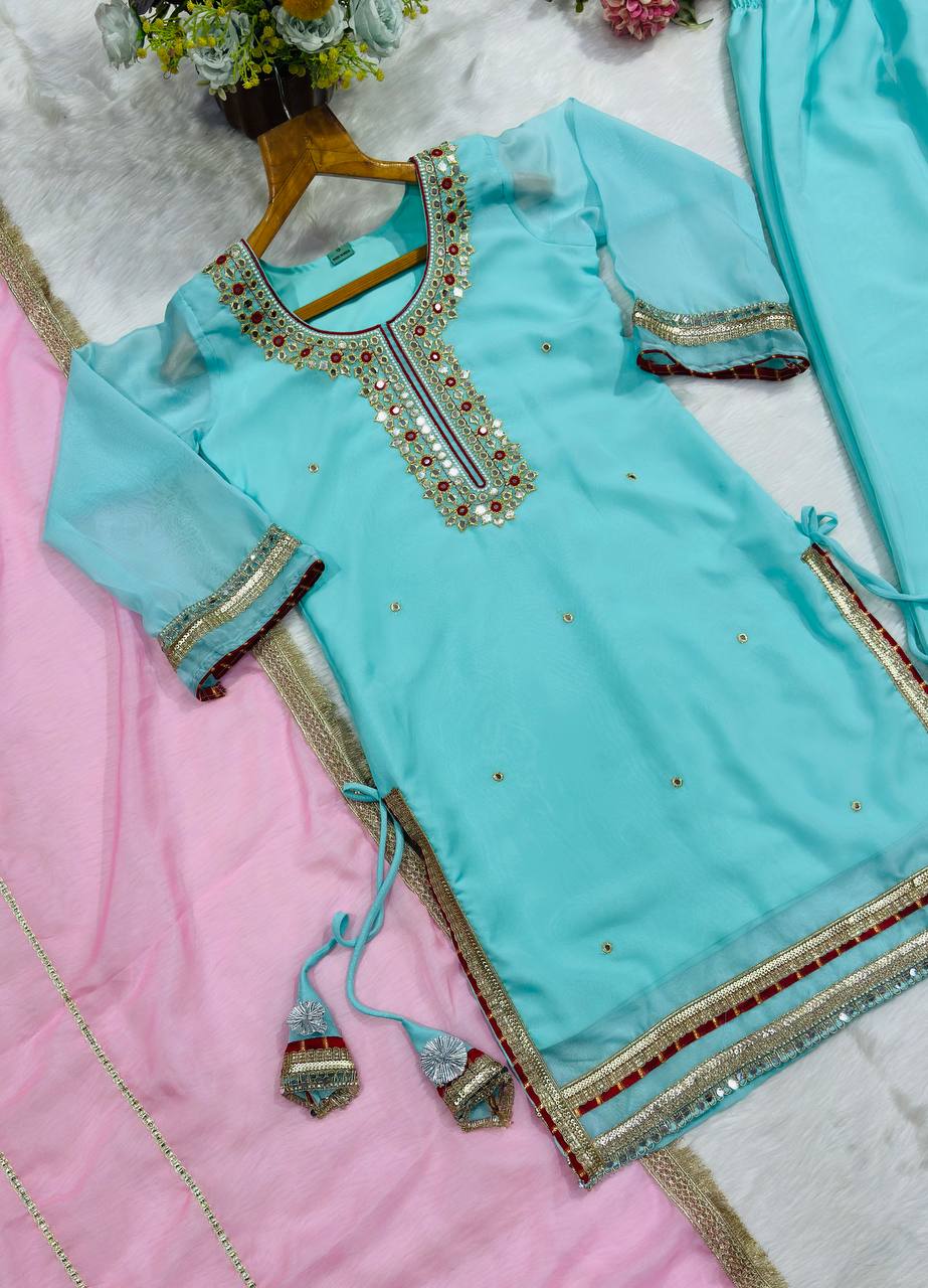 PREMIUM READYMADE ANARKALI SUIT SET (3 PCS)