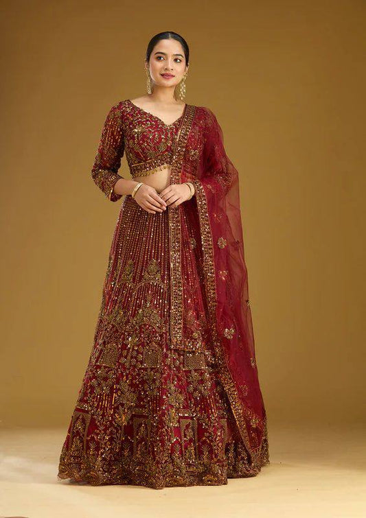 Launching 4 meter flared Premium Quality Soft Net Lehenga