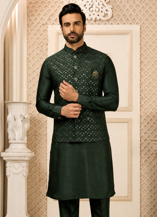 Premium Menโs Koti Kurta Set