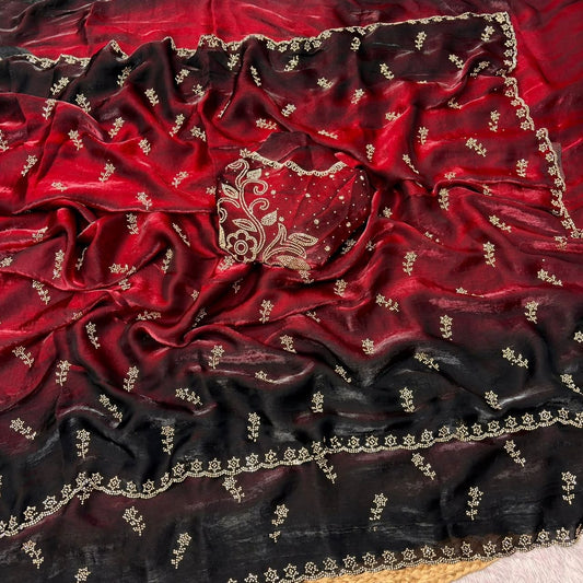 Suche jemanden für einen schönen Sari in der gleichen Farbe