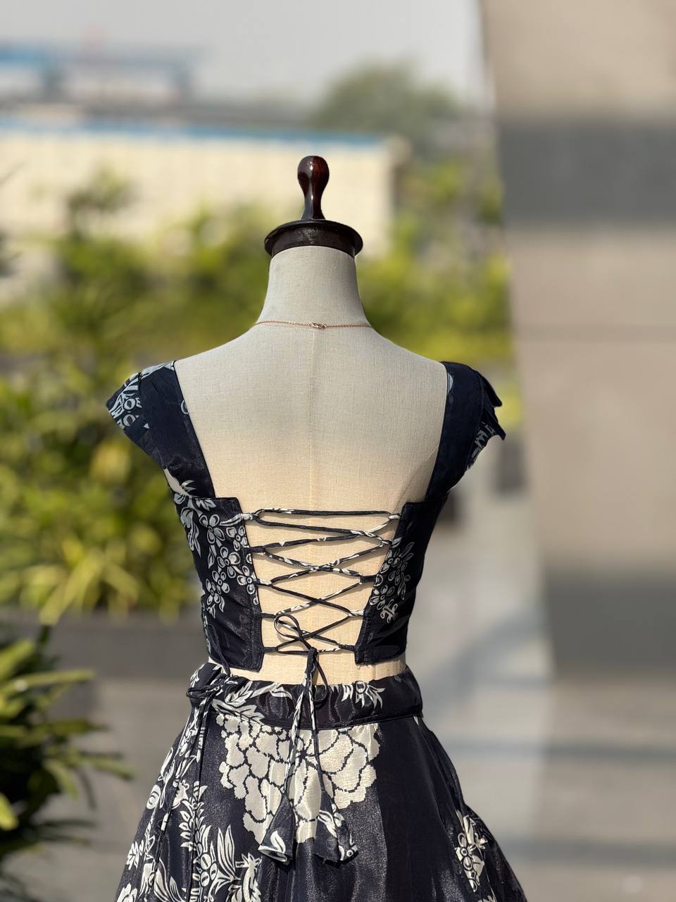 Pure jimy Organza digital printed lehnga