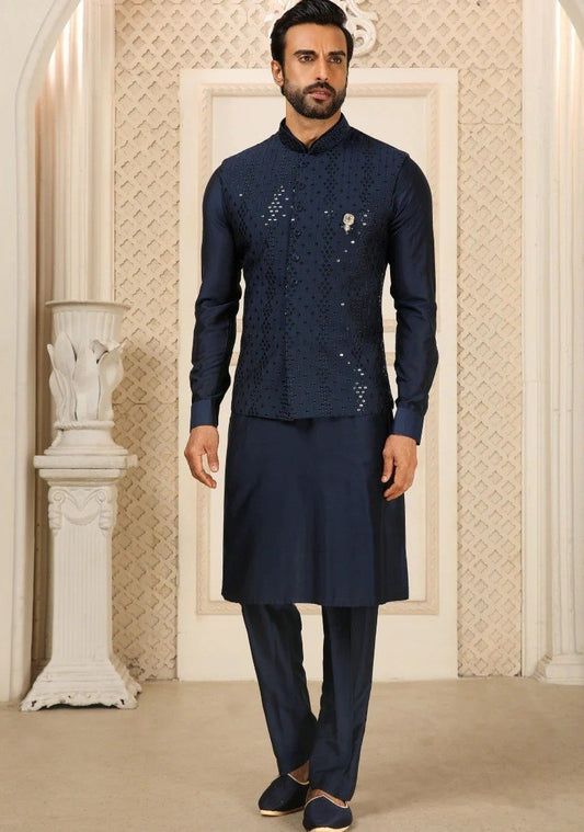Premium Menโs Koti Kurta Set