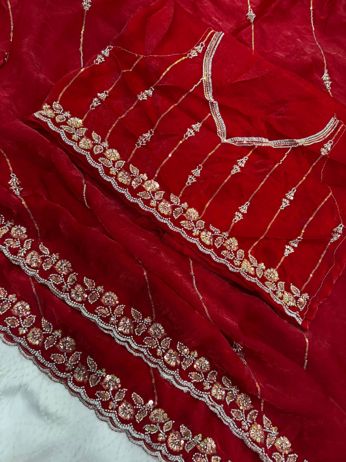 Designer Party Wear Fendy Satin Silk Saree