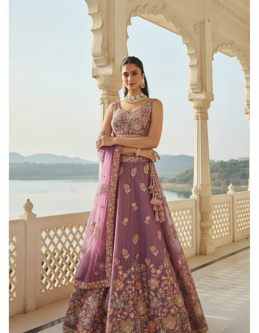 Fandy Zari Sequence & Embroidery Lehenga