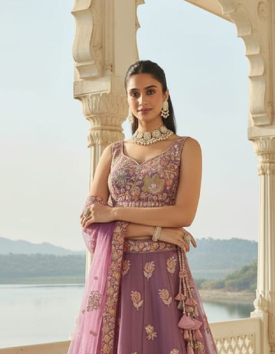 Fandy Zari Sequence & Embroidery Lehenga