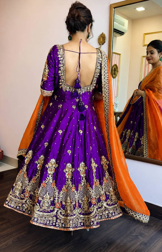 PREMIUM READYMADE LUXURY ANARKALI SUIT 3 PIS