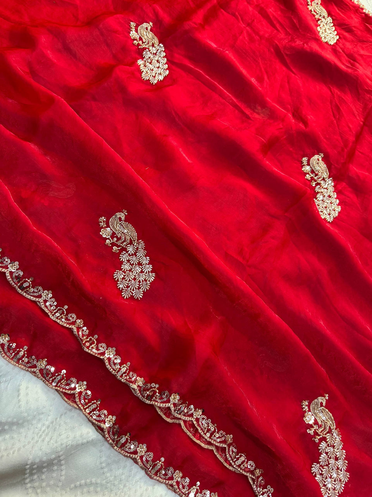 Designer Party Wear Fendy Satin Silk Saree