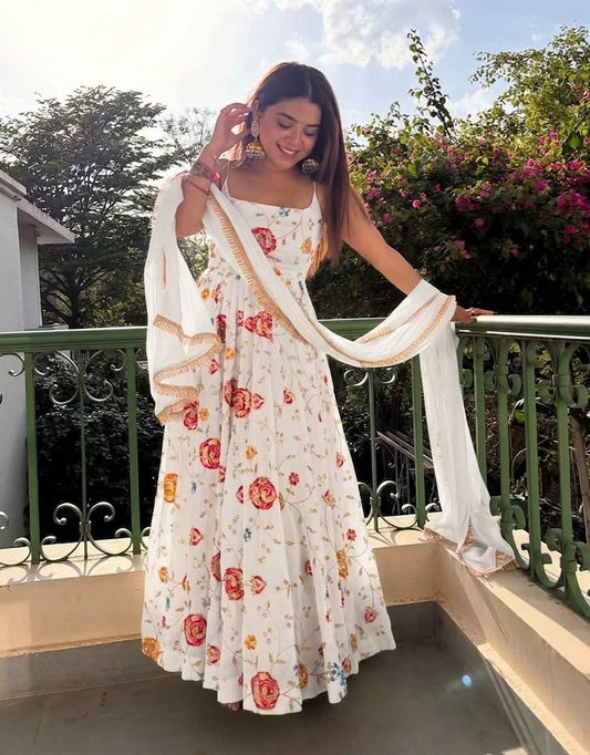 PREMIUM READYMADE LUXURY ANARKALI SUIT 3 PIS