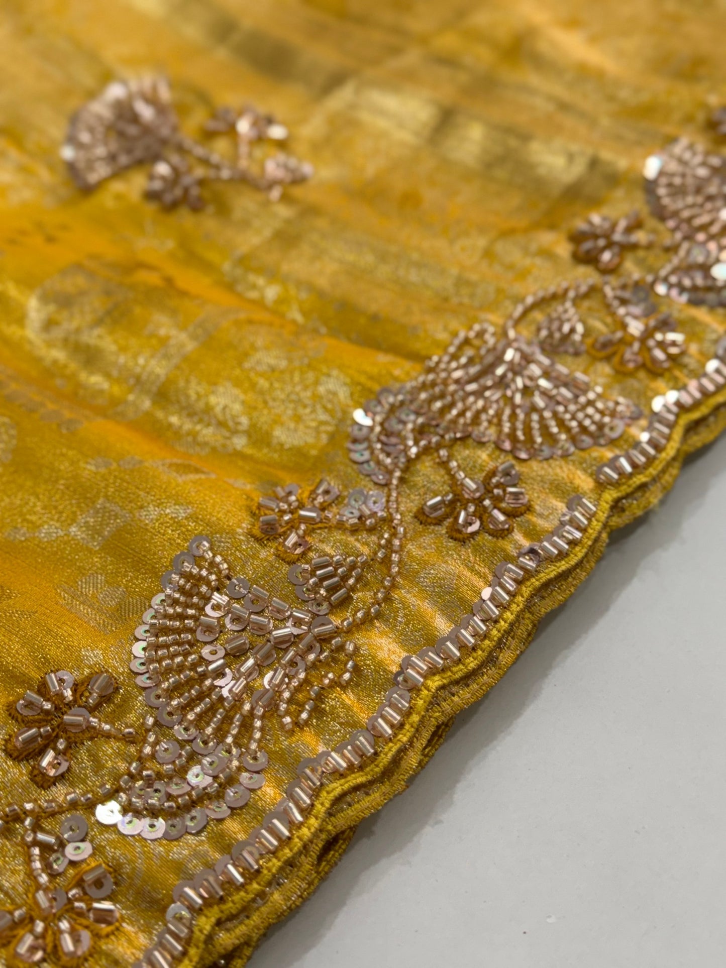 Wedding Wear Pure Kanjivarm Silk Beads Work Saree