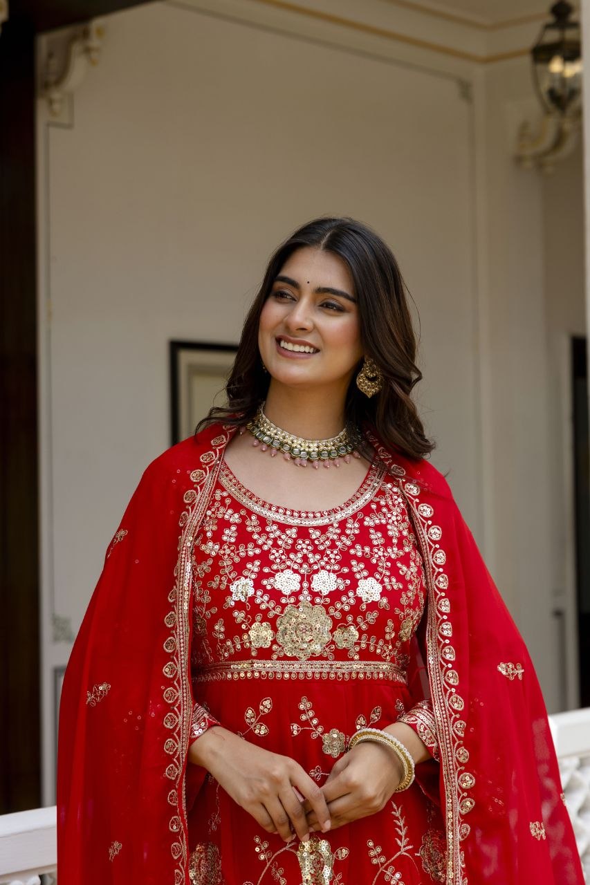 READYMADE GOWN WITH PANT & DUPATTA SET