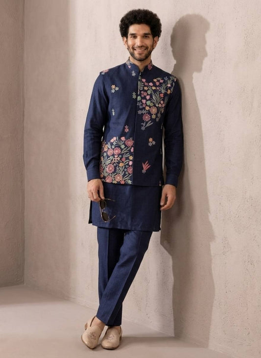 Premium Menโs Koti Kurta Set