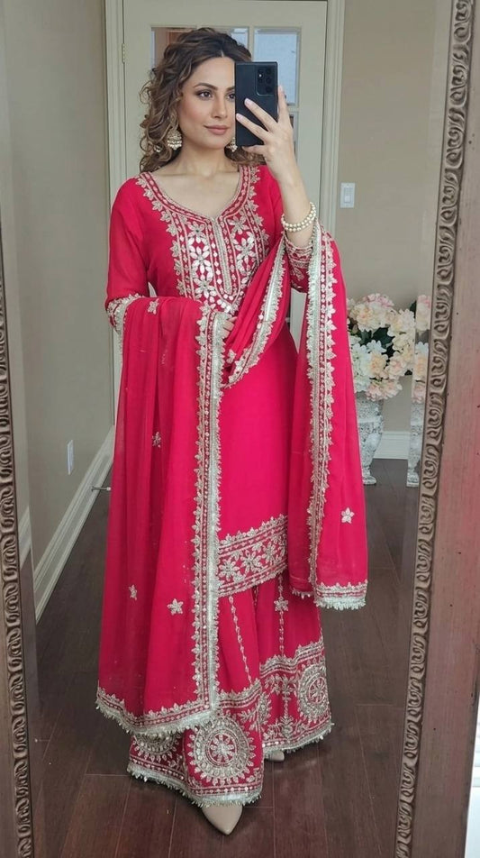 Presenting New Designer Party Wear Look Top Plazzo and Dupatta