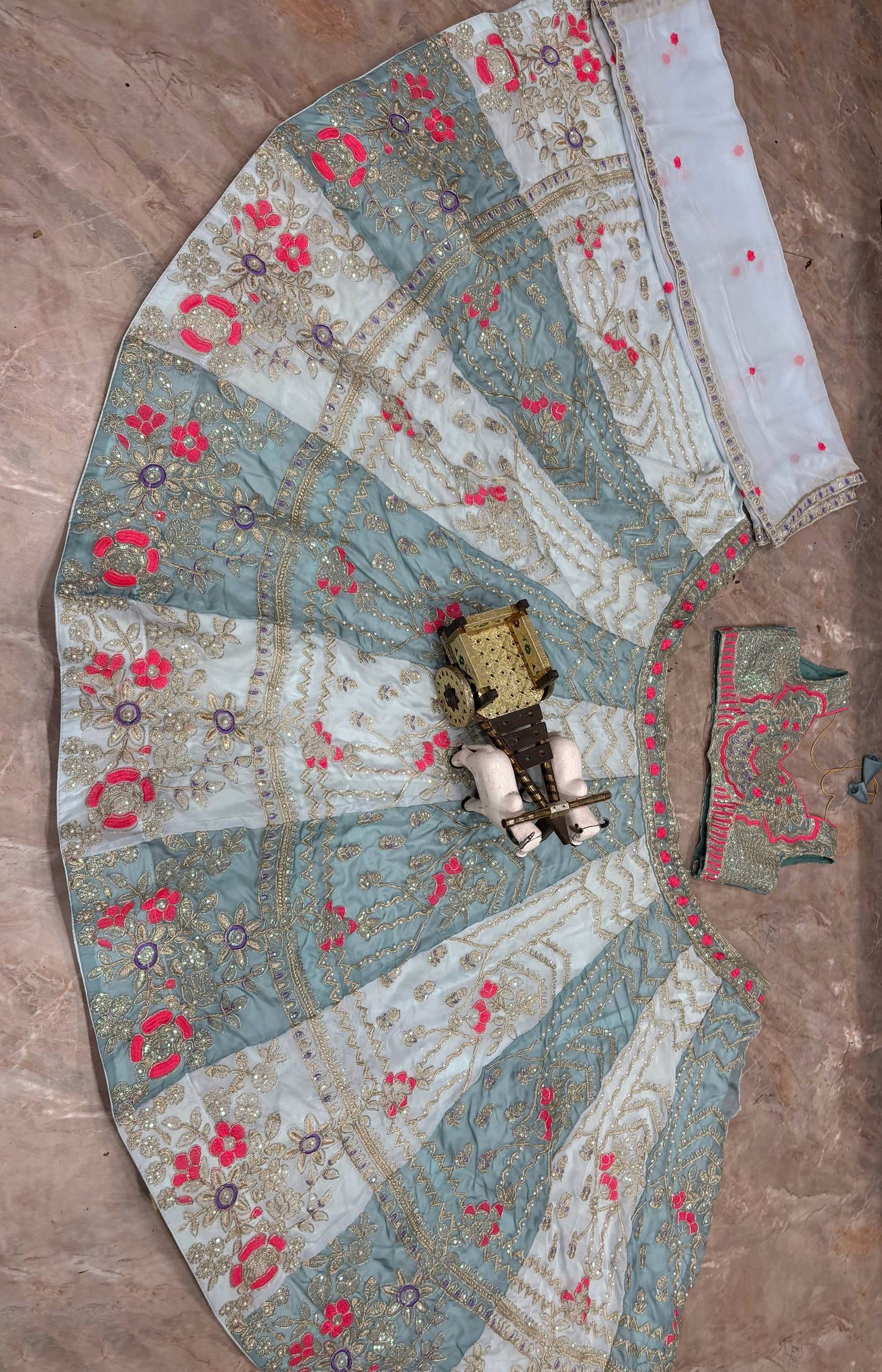 Premium Quality Tabby Silk Coding Sequins Work Lehenga