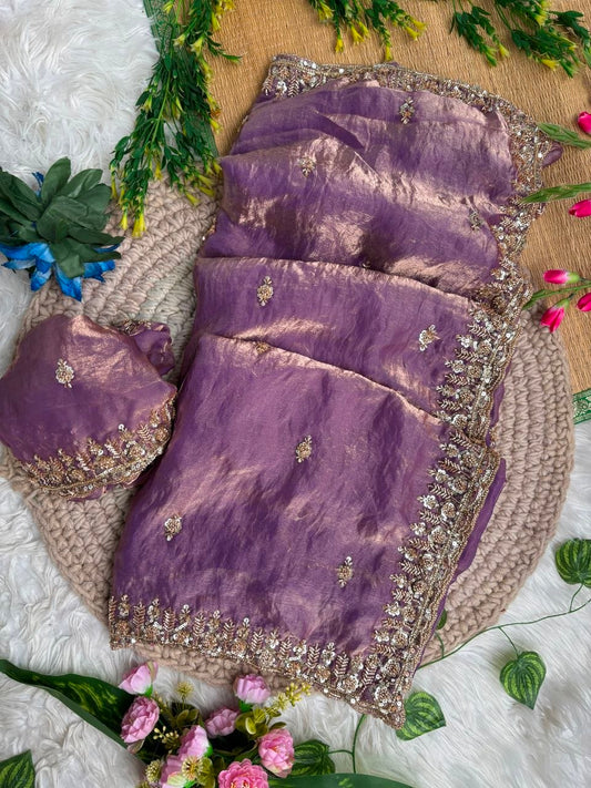 Very soft elegant nd rich look fendy sartin saree