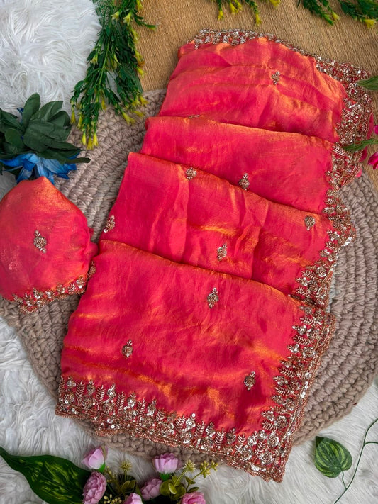 Very soft elegant nd rich look fendy sartin saree