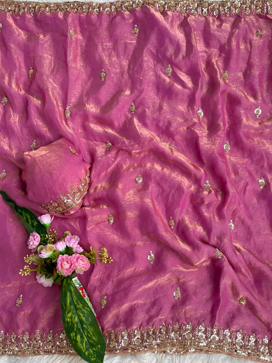 Very soft elegant nd rich look fendy sartin saree