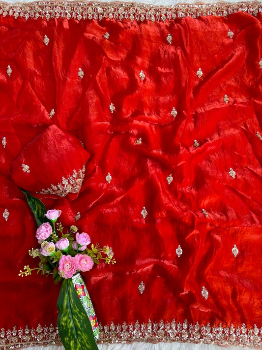 Very soft elegant nd rich look fendy sartin saree