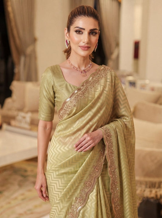 Wedding Wear Pure Kanjivarm Silk Beads Work Saree