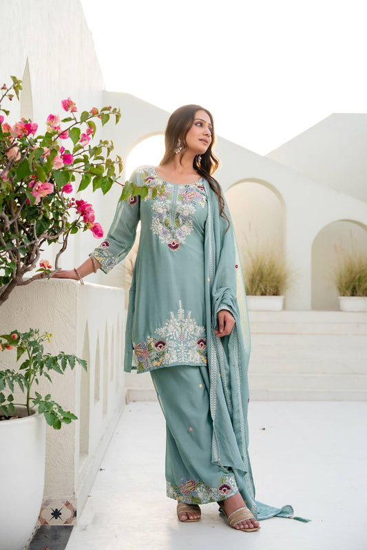 Presenting New Ready Made kirti Plazzo With Dupatta Collection