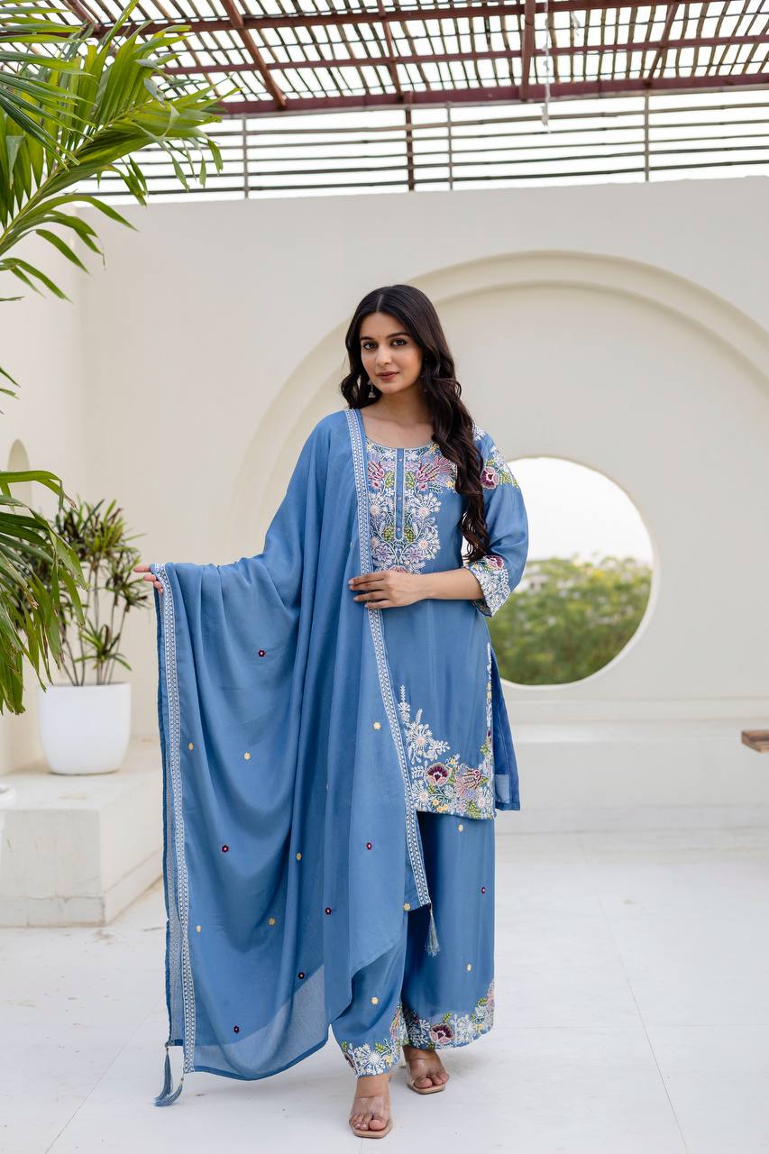 Presenting New Ready Made kirti Plazzo With Dupatta Collection
