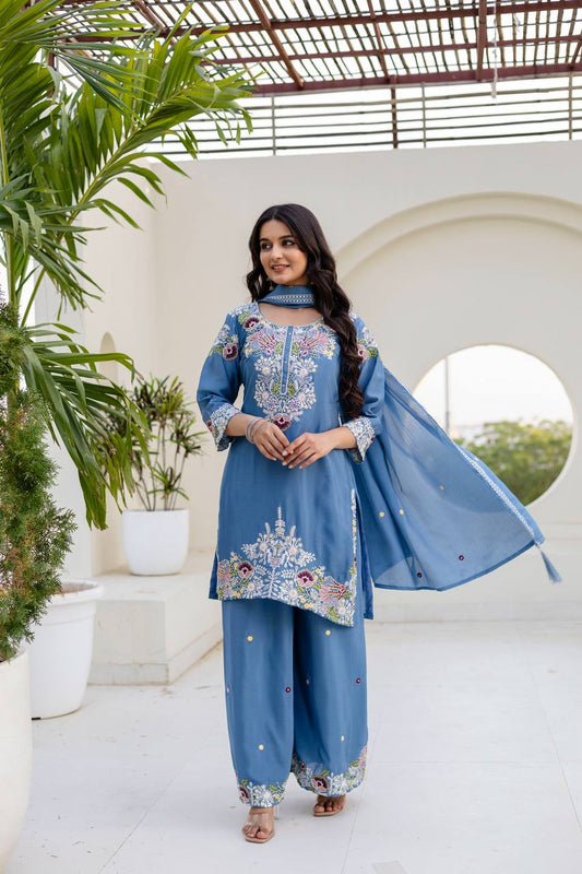 Presenting New Ready Made kirti Plazzo With Dupatta Collection