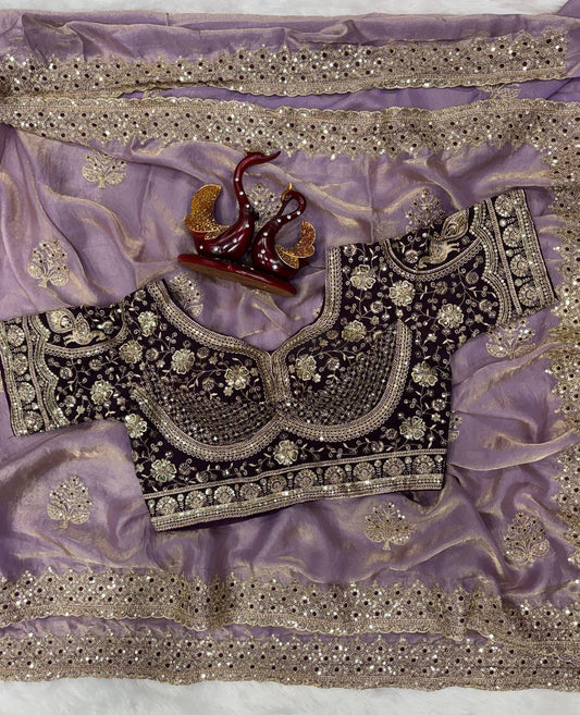 Soft Frendy Satin Fabric Saree